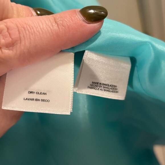 Kasper Women's Light Blue Aqua Drape Front Blazer Jacket ~ 12 EUC - Picture 4 of 5